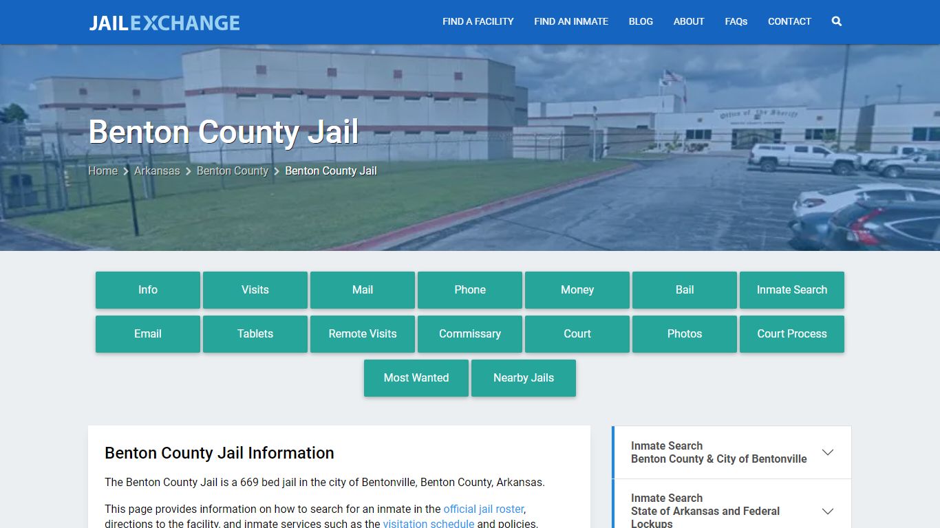 Benton County Jail, AR Inmate Search, Information